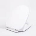 Slow closing of round plastic toilet seat cover