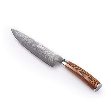 7inch Damascus Steel Pakka Wood Japanisches Kochmesser