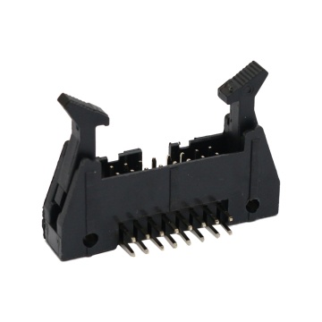 WANLINK Gold Flash 2.54mm Ejector Shrouded Header Connector - Right Angle Type