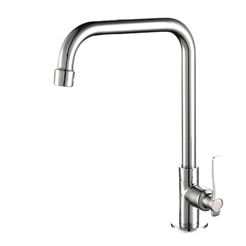 Nickel Brushed Long Neck Swan-shape Kitchen Sink Faucet