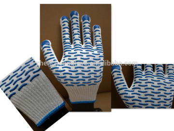 PVC Wave Dotted Safety Gloves/pvc dotted work gloves