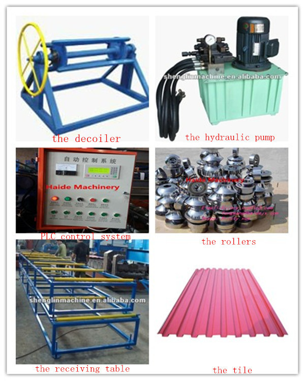 metal roofing sheet molding glazed tile press machine