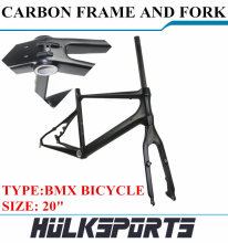 Cheap 20inch BMX Carbon Bicycle Frame Carbon Fork Carbon Fiber BXM Frame Bike Carbon Frame Factory