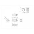 M12 3-5p Female D Code Wire Side