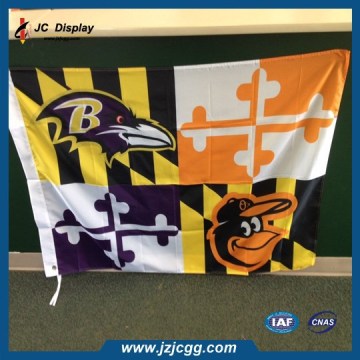 BALTIMORE ORIOLES AND RAVENS MARYLAND STATE FLAG BANNER