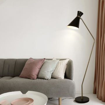 Lampadaire standard LEDER noir