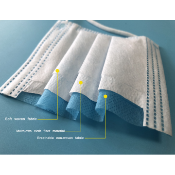 3-слойная маска для лица одноразовая защитная хлопковая маска