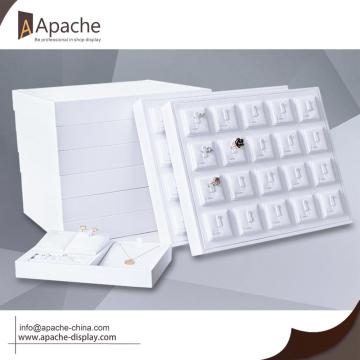 Leather Necklace Ring Earing Jewelry Display Tray