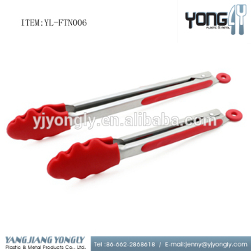 With silicone head Kitchen Locking food tong