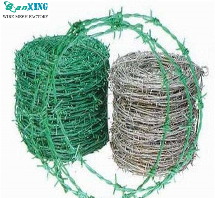 Hot dipped galvanized barbed wire, 70g/m zinc coated