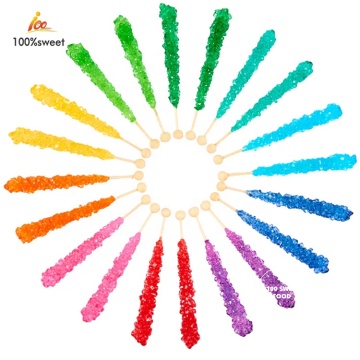 Custom Multicolour Bulk Rock Candy Crystals for Birthdays and Weddings