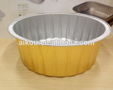 Disposable baking use aluminum foil cake pan with lids