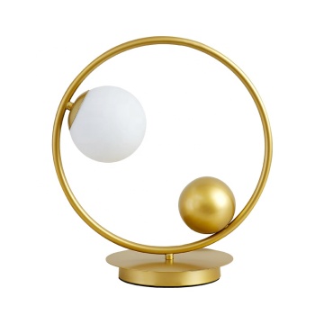 Antique Brass Table Lamp with Art Deco Metal Shade