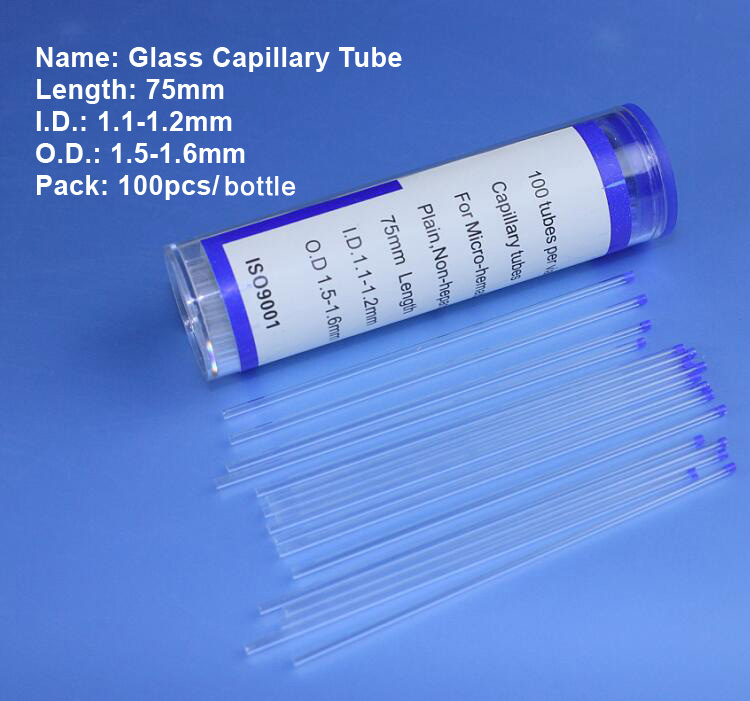 Blue  Red Micro Haematocrit Capillary Blood Tube