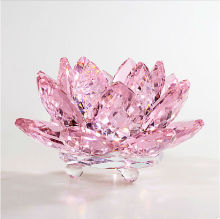 pink K9 cyrstal lotus flower