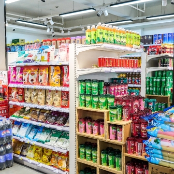 Supermarket Double-sided Riser Racks