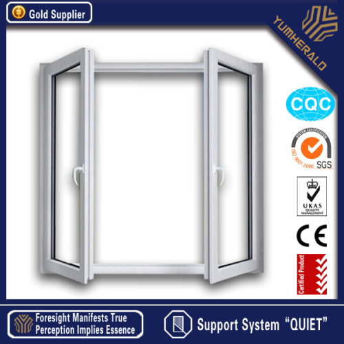 New Design Energy Efficient Double Glazing Glass Anti Noise Casement Glass Block Windows