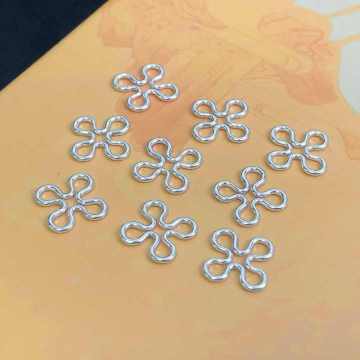 New S925 Leaf Closure Ring: Sterling Silver Jewelry Connector Rings