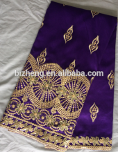 Wholesale beaded embroidery african raw silk george fabric for dress