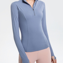 I-Zipper Sleeve Long Sleeve Horse Riging Women Sherts Women