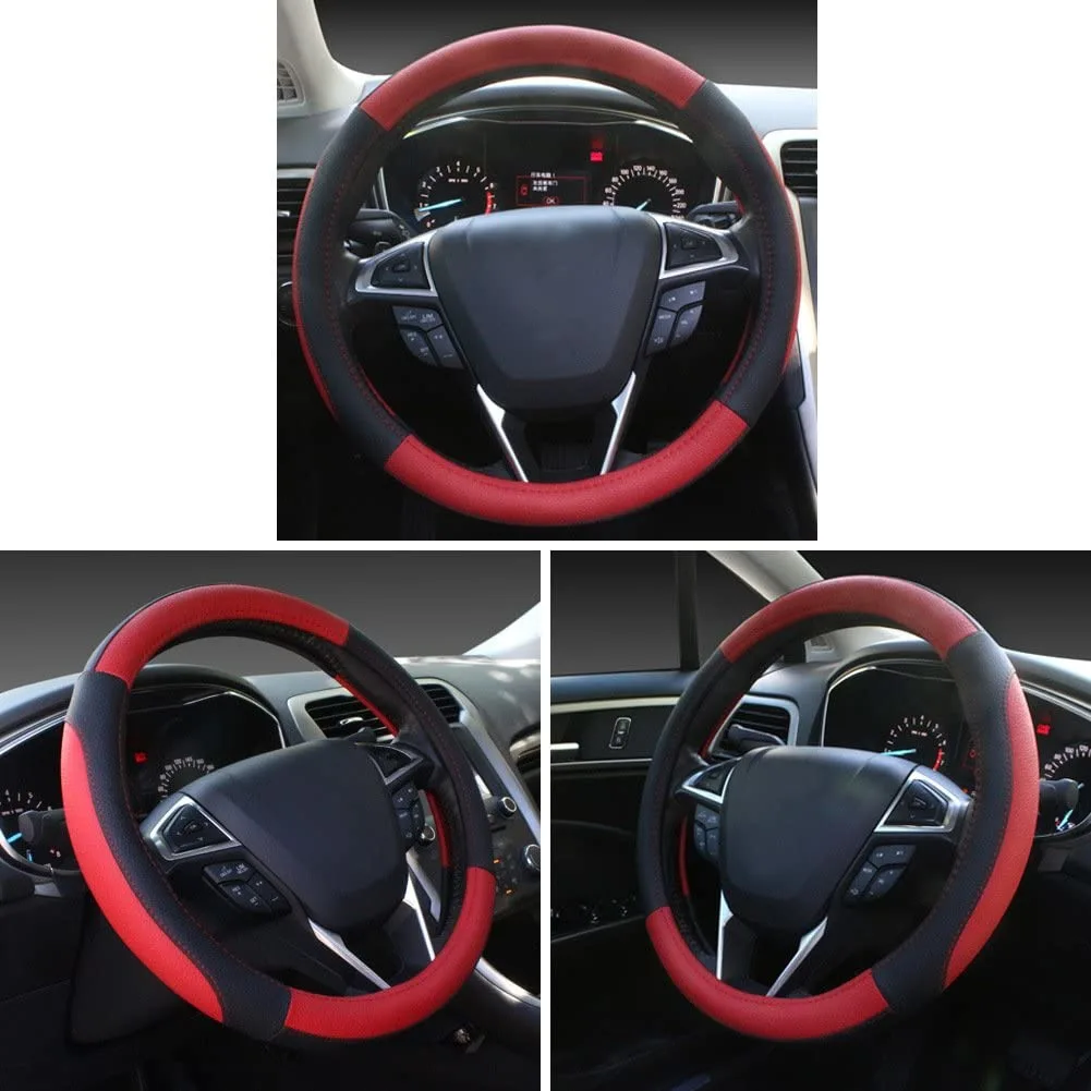 PVC Reflective Logo Car Steering Wheel Cover 38cm Styles