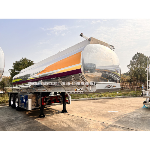 ​BPW 2 Axles Polished Mirror Surface Aluminium Alloy Semi Trailer