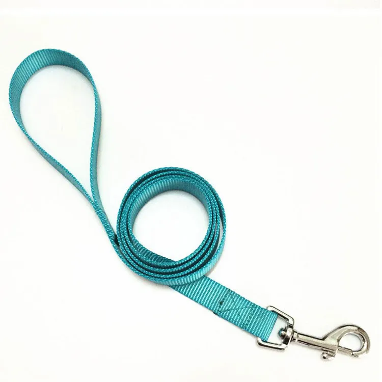 Wholesale Dog Harness Adjustable Pet Training Collar Pet Supply Christmas Products Nylon Polyester Coated Retractable Dog Training Lead Leather Rope Leash