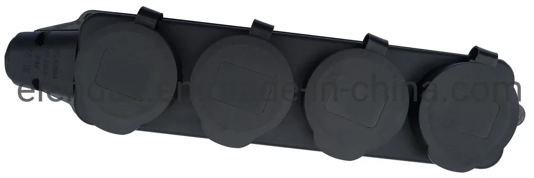 Промышленная резиновая розетка европейского стандарта с 3 розетками (P6310F)