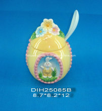 Easter Bunny Ceramic Sugar Jar