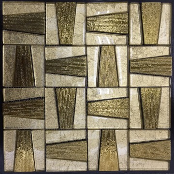glitter gold mosaic tile for bathroom ideas