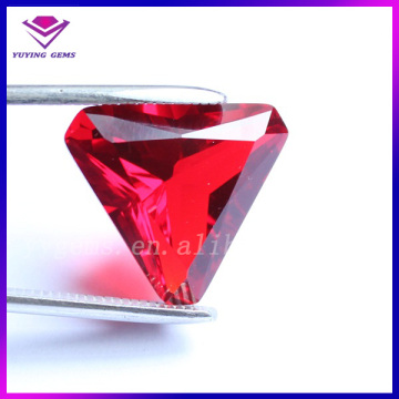 Triangle Loose Gems Stone Artificial Ruby Glass Crystal Gemstone