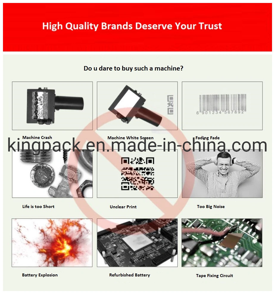 Handheld Ink Coding Machine for Printing Expiry Date on Plastic/Box/Metal/Glass