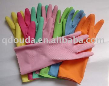 rubber glove(latex household glove)