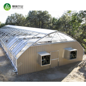 Easily installed low cost light deprivation greenhouse fully automated