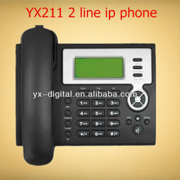 Auto provisioning sip phone YX211 sip account asterisk 2 line voip phone