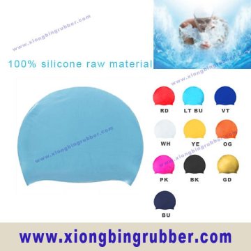 Single color cheap silicone swim cap