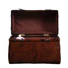 Handcrafted Bamboo Tea Set Bag for Cultural Exhibitions and Gift Giving