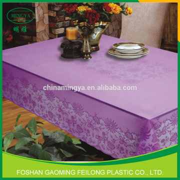 Pvc Embossing Printed Tablecloth Lace Embossed Vinyl Tablecloth