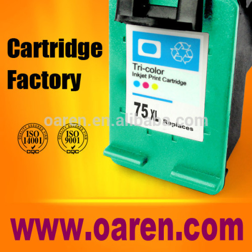 for hp75 inkjet cartridge CB337W reman ink recarga de cartucho