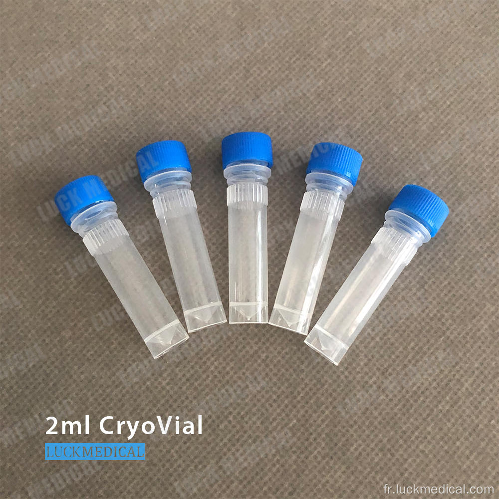 Cryovials 2 ml laboratoire Utiliser CE