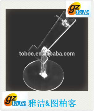 hot sale transparent acrylic display stand/acrylic shoe display