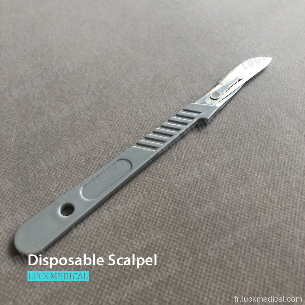 Scalpel et lame chirurgicales médicales jetables