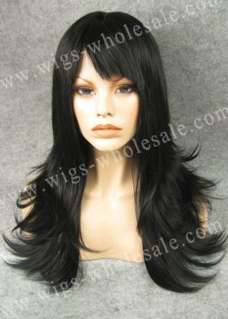 Black wholesale synthetic thin skin lace front wigs silky straight wigs miami