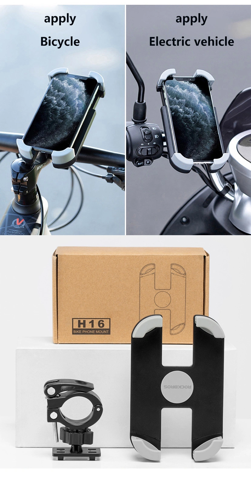 Bicycle Mobile Phone Holder Adjustable Super Light Quick Release Bicycle Handlebar Rotatable Mobile Phone Holder ABS Bicycle Accessories