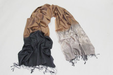 New Fashion Pashmina Shawl Jacquard Stoles Yarn Dyed with Fringes Turkish Shawl