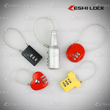 New Promotion Gift Digital Flexible Cable Travel Padlock, Travel Lock