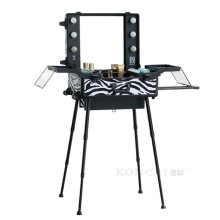 Aluminum Rolling Display Cosmetic Case Nail Kit Case