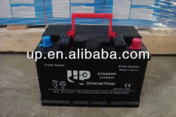 Maintenance free automotive battery DIN68MF