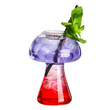 Creative 285ml Mushroom Glass Cup - Hot Selling Dessert Cup for Night Parties