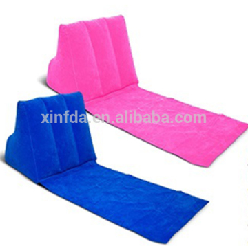 Inflatable flocked pvc seat wedge cushion